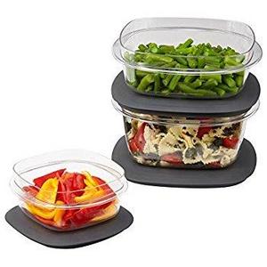 Rubbermaid Premier Easy Find Lids 28-Piece Food Storage Container Set, Grey