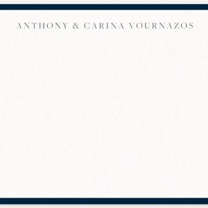 Papier Classic Border Stationary- Navy