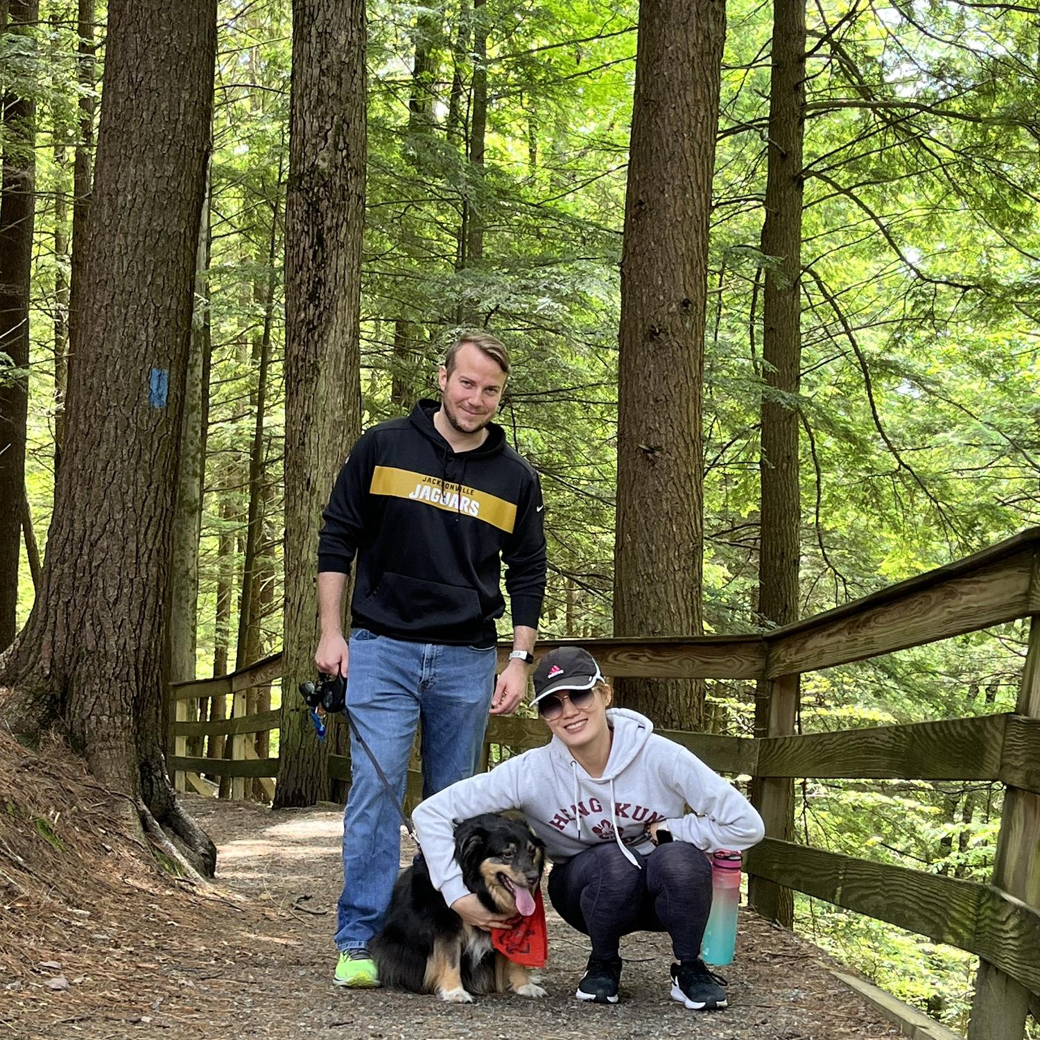 Making sure Bindi looking into the camera is a real job.