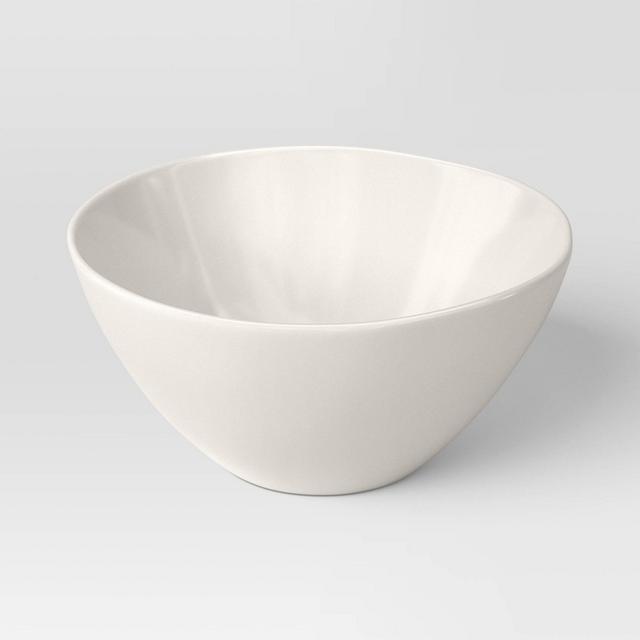 22.5 fl oz Stoneware Aralia Organic Cereal Bowl Sour Cream - Threshold™