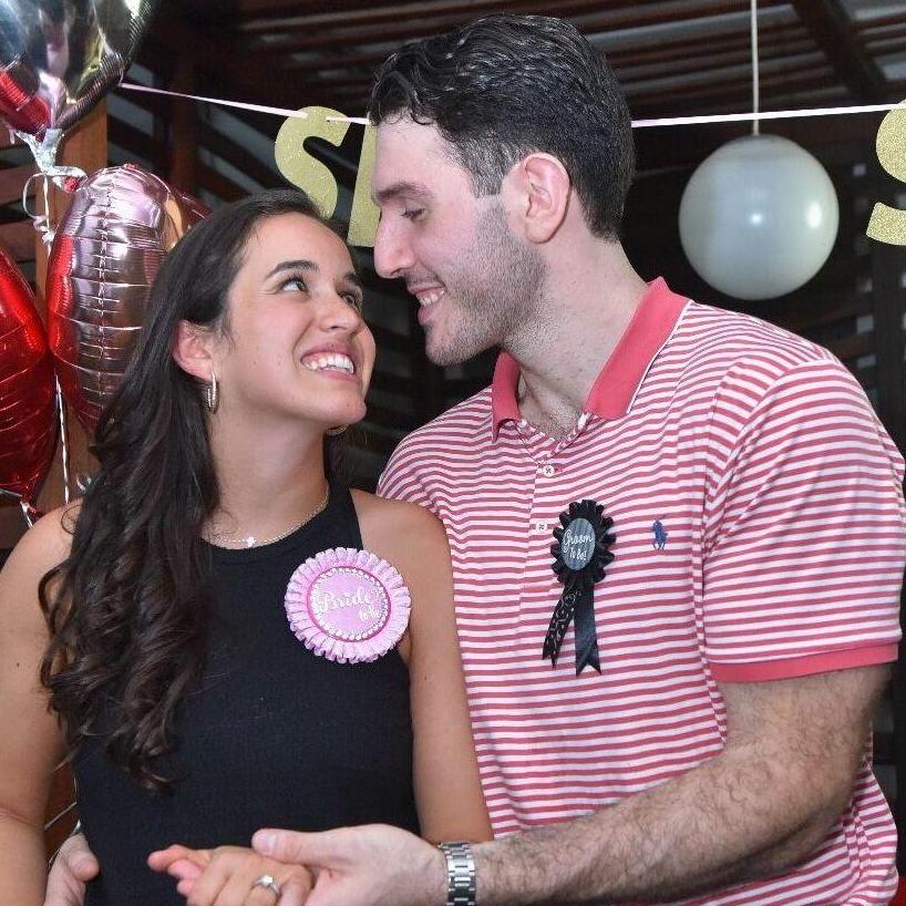 Celebrating our engagement! Surprised by our family and friends.