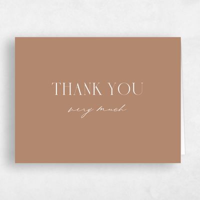 Camel, Brown Wedding Thank You - Portsmouth Landscape