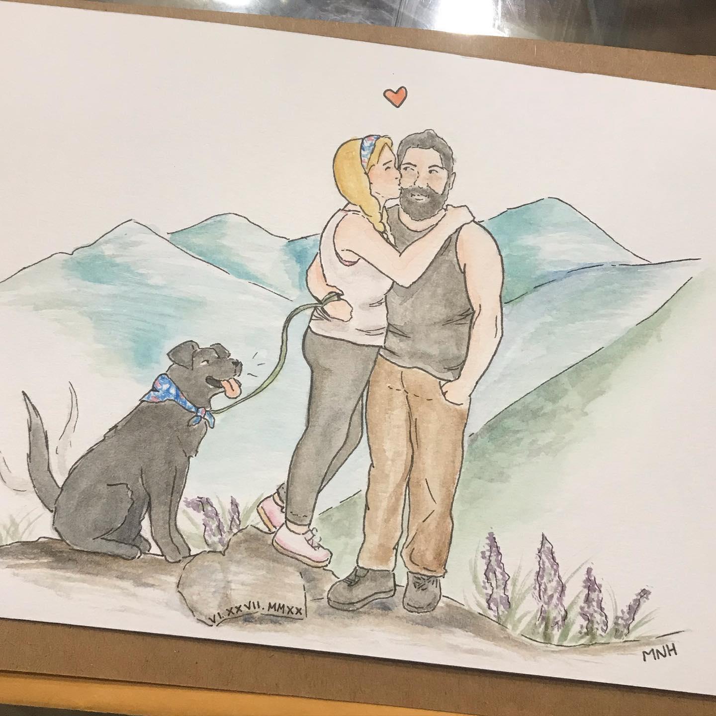 Gabrielle Latour had this made of our weekend in the Shenandoah mountains when we got engaged.