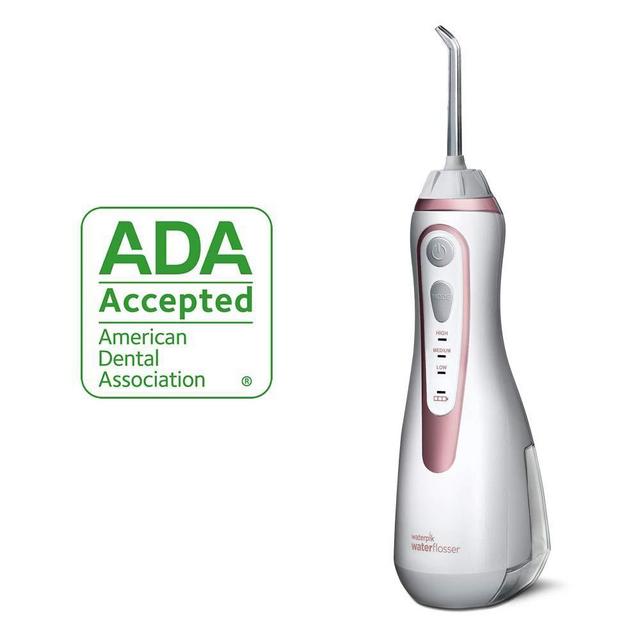 Waterpik Cordless Water Flosser Rechargeable Portable Oral Irrigator For Travel And Home – Cordless Advanced, WP-569 Rose Gold