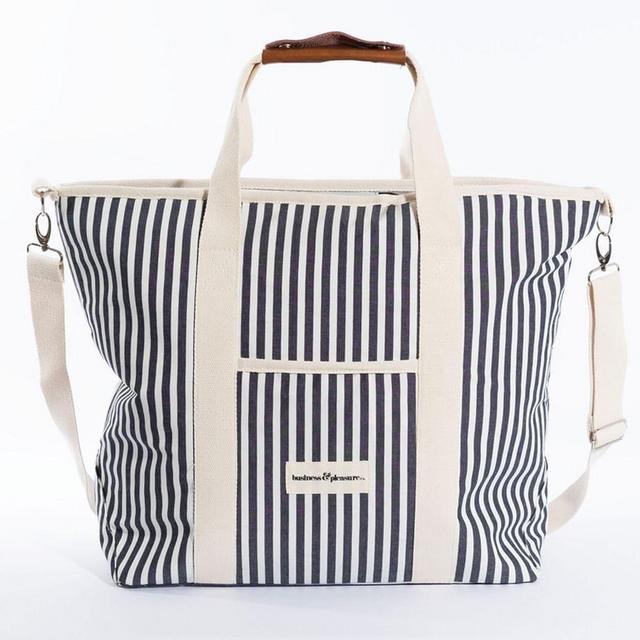 St. Tropez Cooler Tote Bag, 16"W x 20"H, Navy Stripe