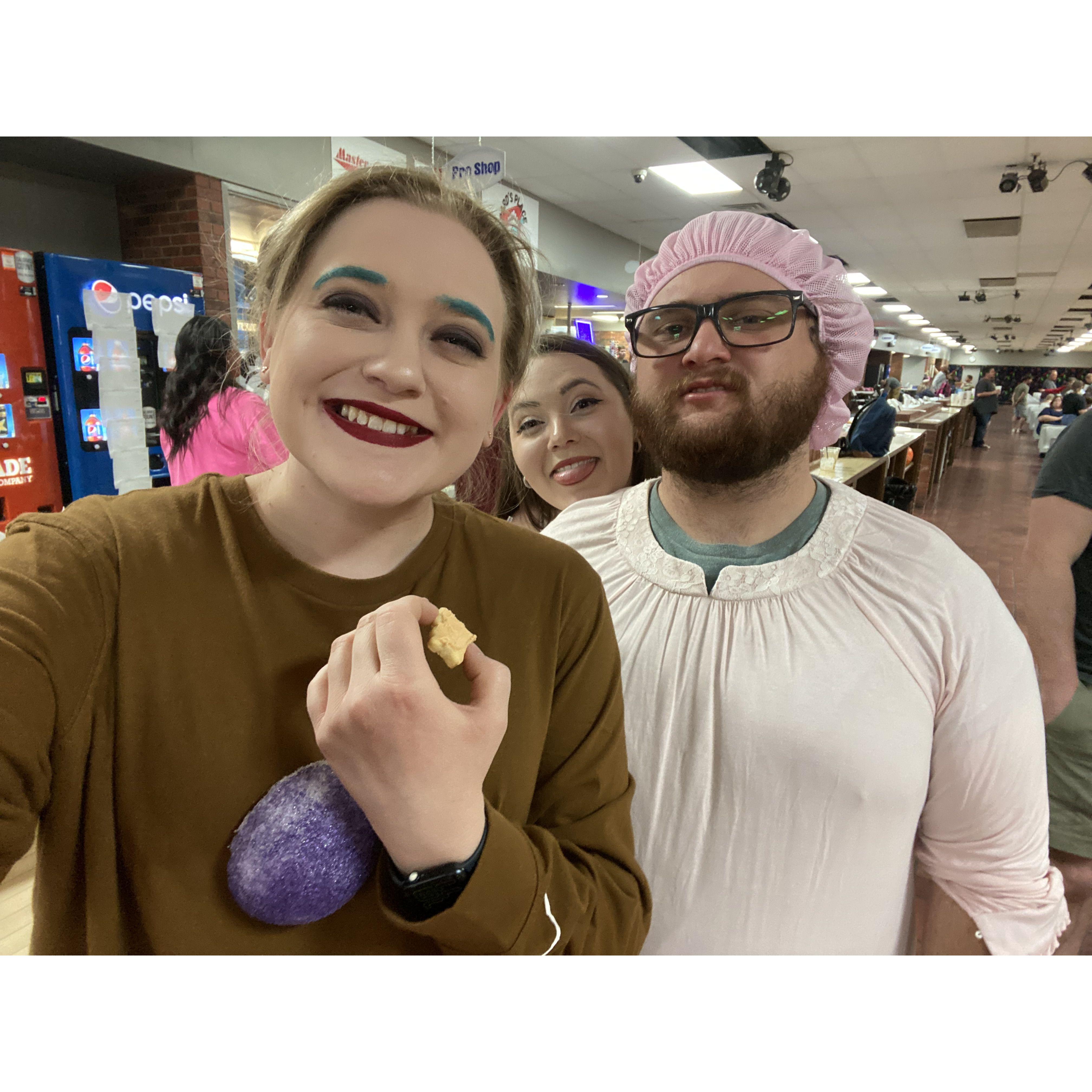 One of my themed birthdays, this one was Shrek! If you look closely, you might be able to spot a wild Maid of Honor!
