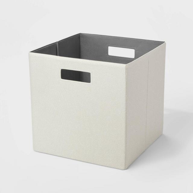 13" x 13" Fabric Bin Khaki Texture - Brightroom™