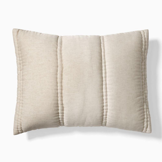 Tencel Plush King Sham, Natural Fleck