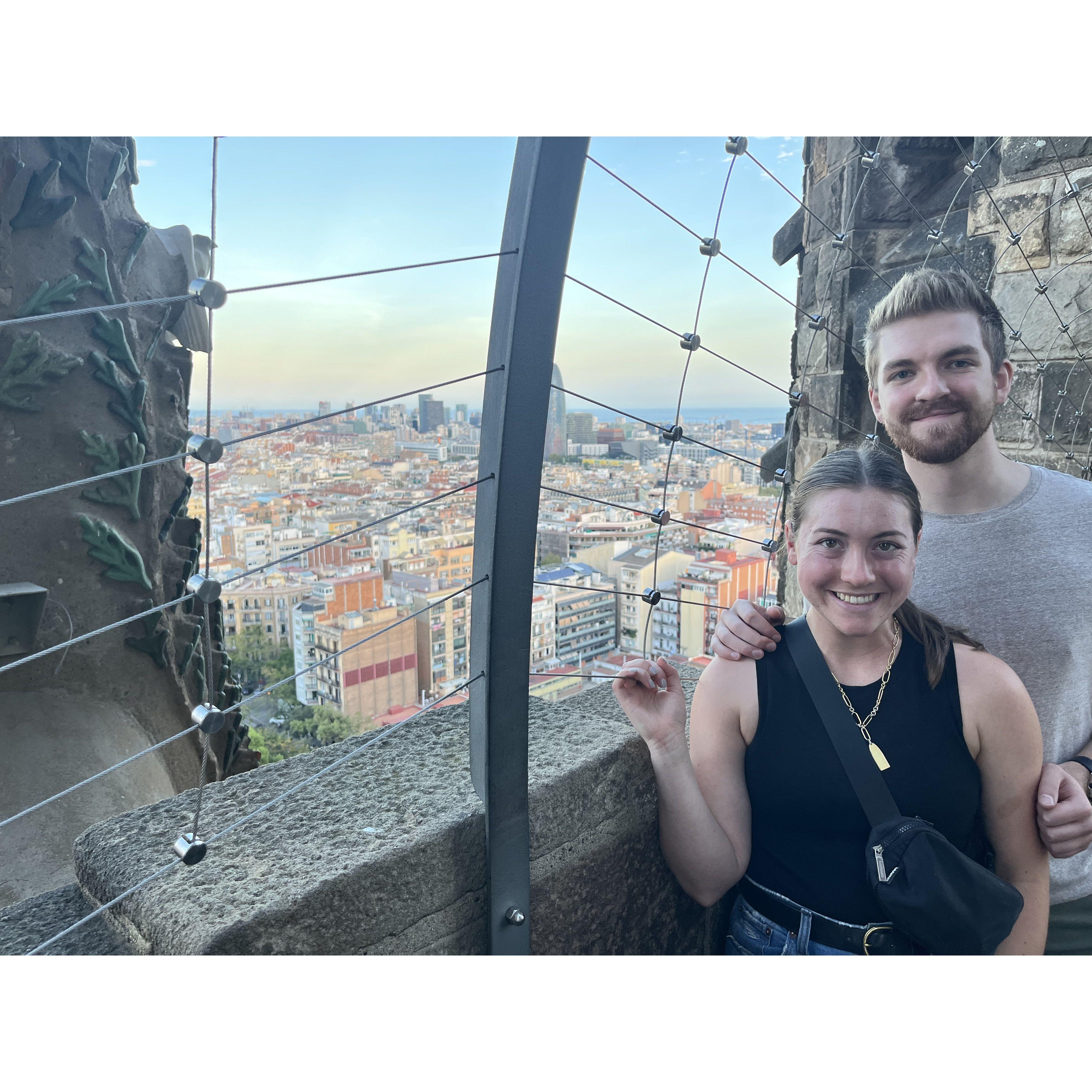 James came to visit while Kylie was studying abroad in Barcelona (Oct. 2022). On this trip he realized he wanted to marry her.
