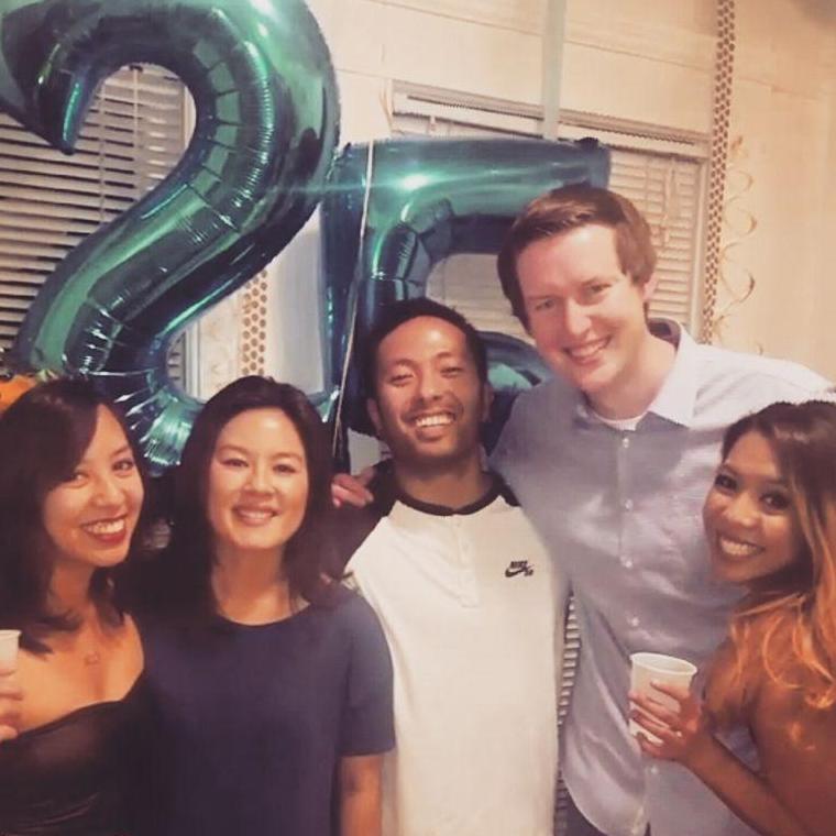 Paris' 25th was a memorable night, thanks to loved ones, especially Doug!