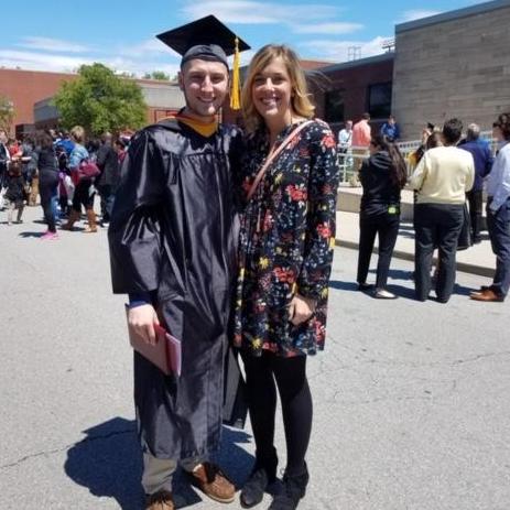 This is Jeremiah's college graduation from University of Indianapolis.