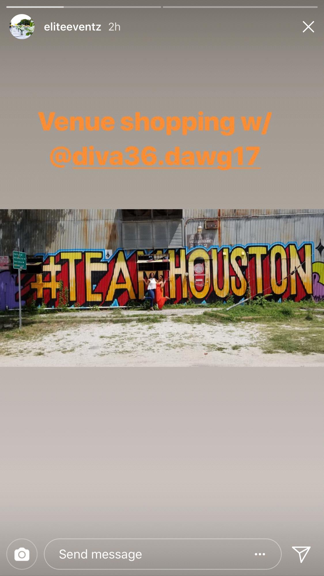 Our wedding planner Erica is tha best!!! #VenueTours #ImpromptuPhotoShoot #TeamHtown 🤘🏽