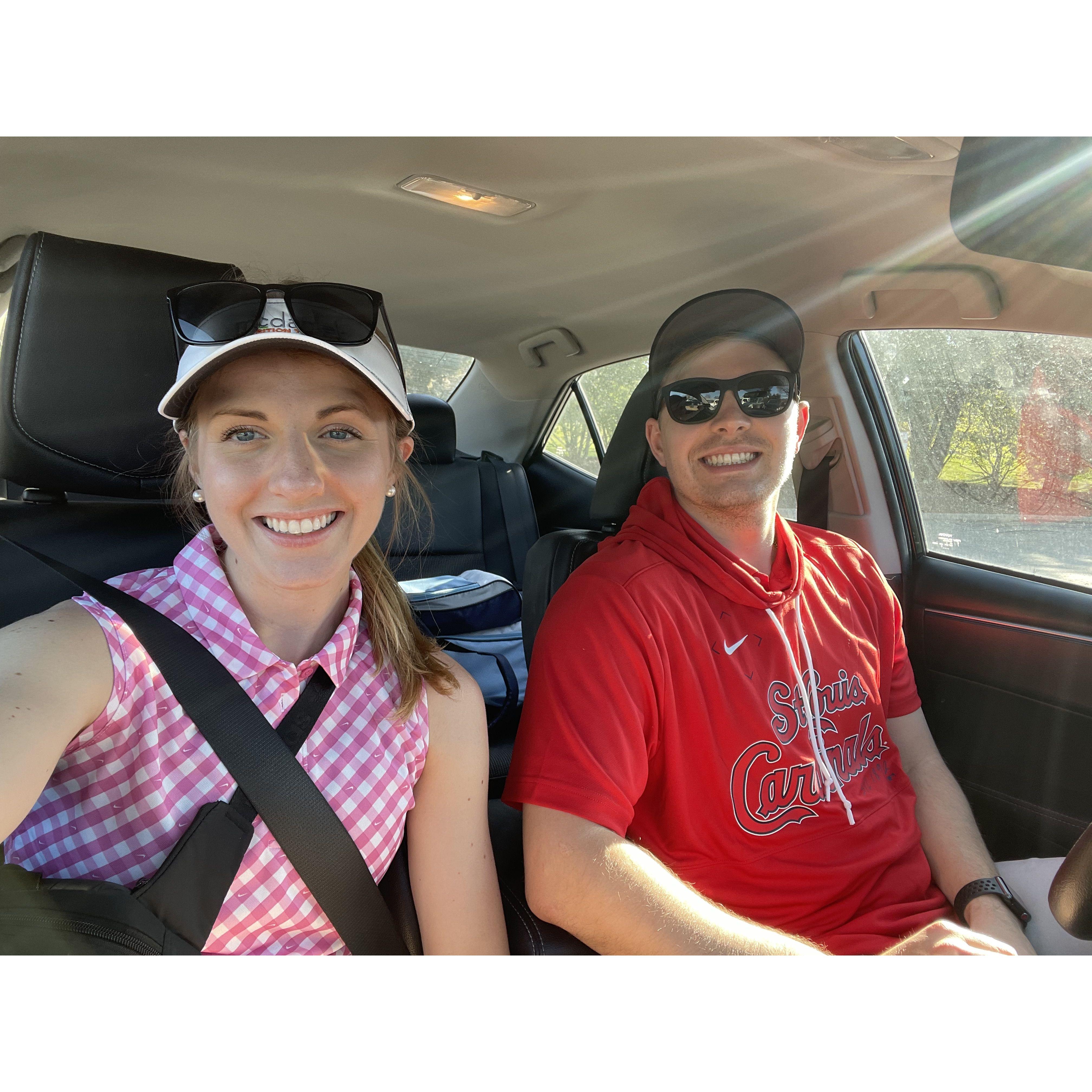 This picture was taken approximately 15 minutes before Abby lost +10 golf balls on a 9-hole course.