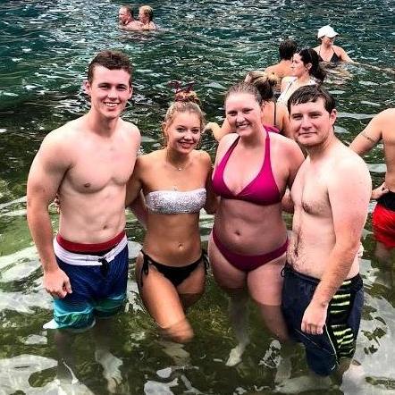 Adam, Marisa, Haylee, and Zach in Barton Springs!