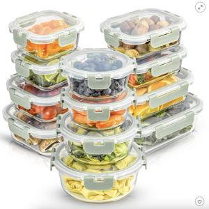 12 Glass Storage Containers (Sage Green)