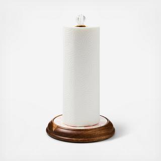 Rosy Check Wood Paper Towel Holder