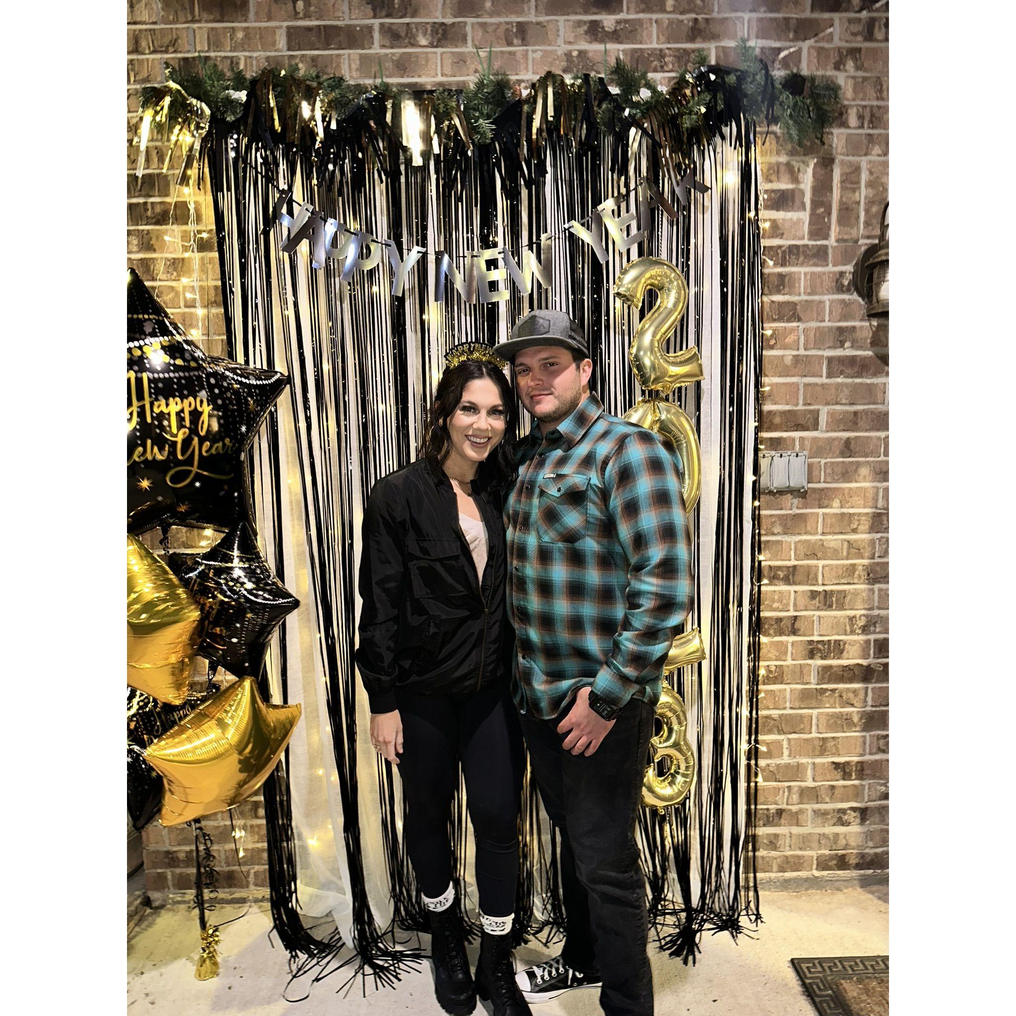 At a NYE party at Stephen's best friend Spencer and wife Daniela's house.