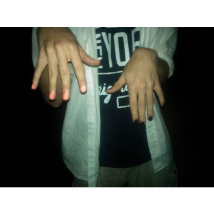 Thomas let me paint his nails at a party at Emma's house before we started dating (2013). Justin (best man) witnessed us hanging out all the time and predicted that we would date...