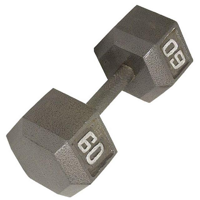 Fitness Gear 60 lb Cast Hex Dumbbell