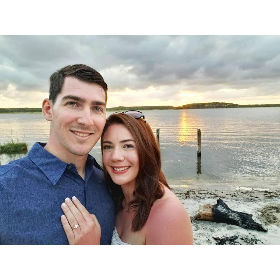 Right after we got engaged in Fenwick Island, Delaware.