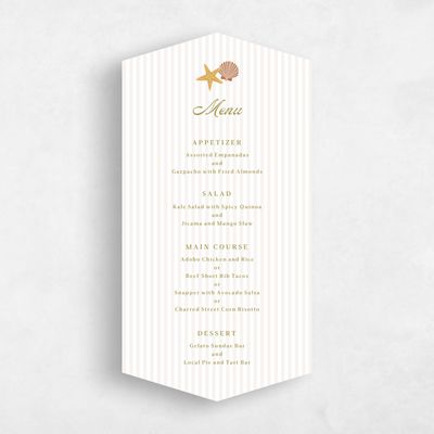 Green Diamond Wedding Menu - Marquesas