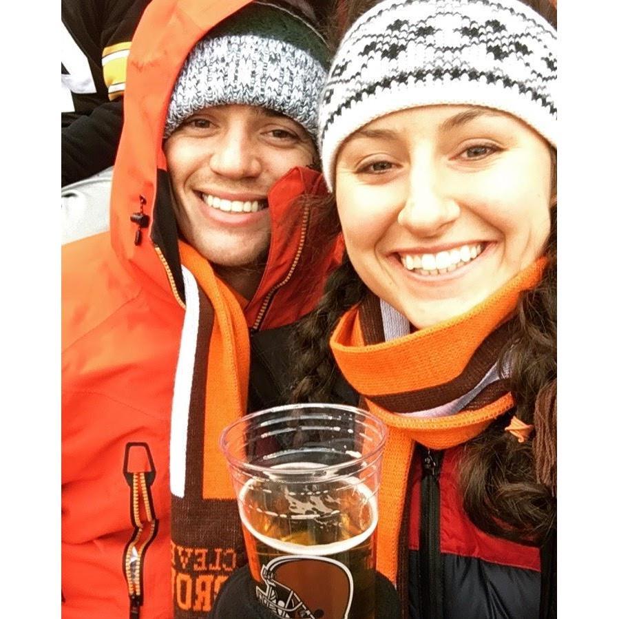 Cheering on the Browns in Cleveland