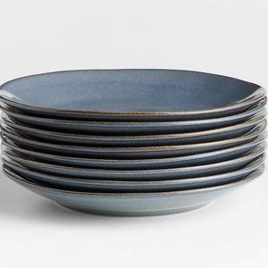 Marin Slate Blue Stoneware Dinner Plate - Slate Blue - Set of 8