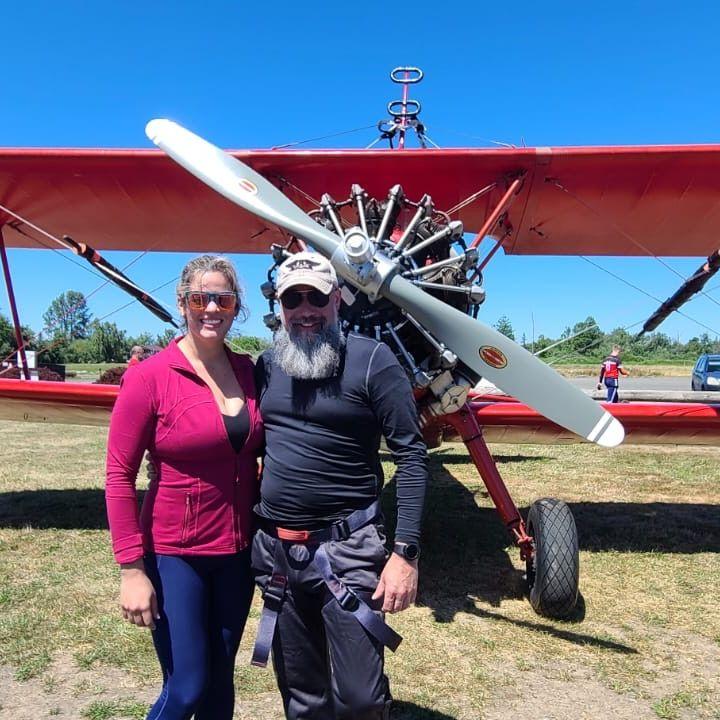 Our first vacation together...we went wingwalking in Seatte!