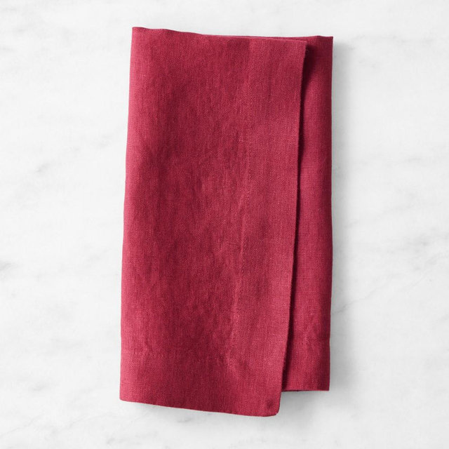 Signature Linen Napkins, Set of 4, Pomegranate