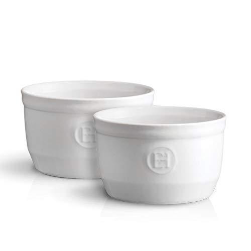 Emile Henry Made in France 8.5 oz Ramekin (Set of 2), 4" by 2"5', Flour White