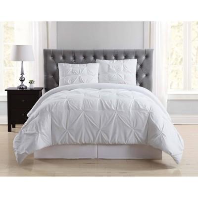 Truly Soft Everyday Full/Queen Pleated Comforter Set White