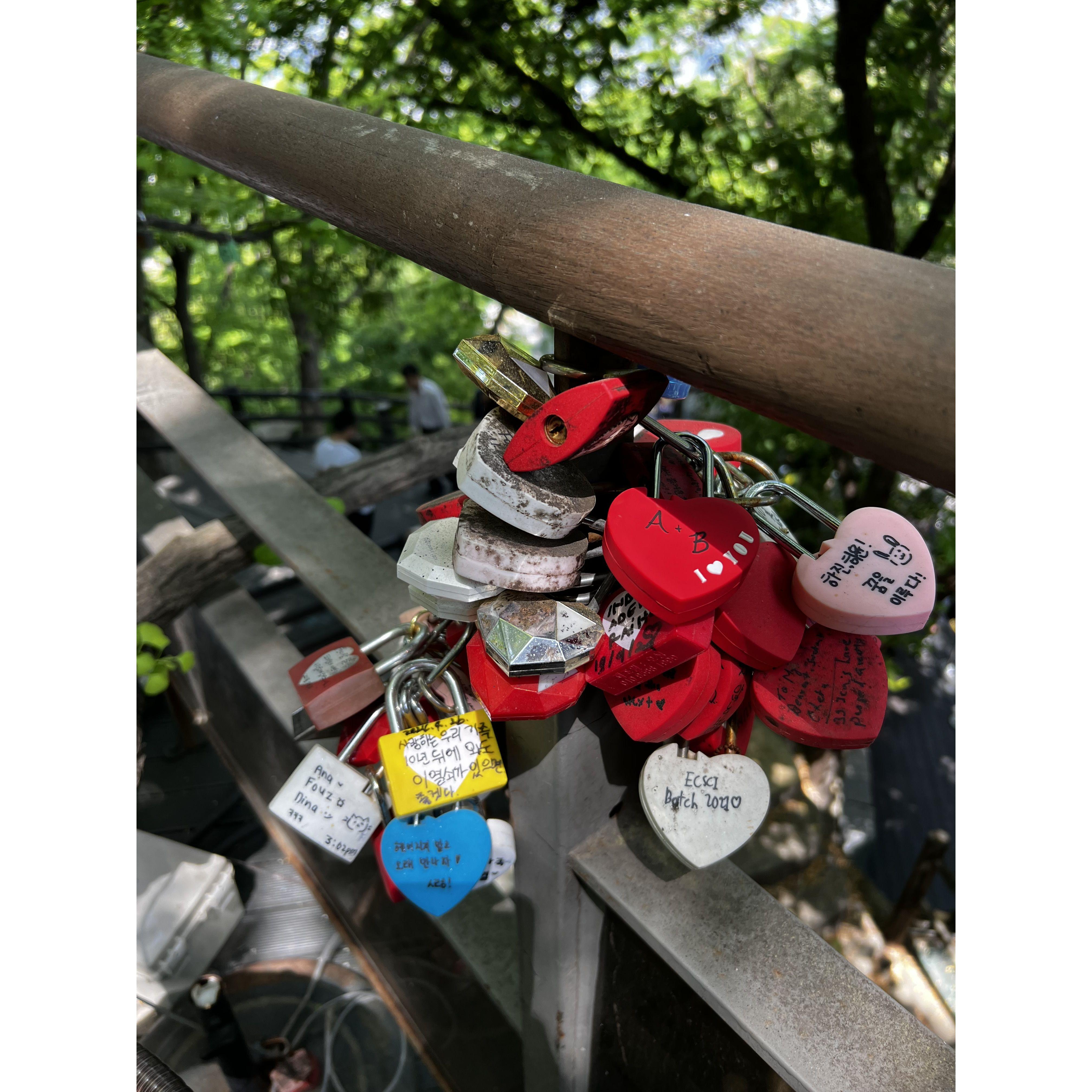 Love locks in Seoul...A+B