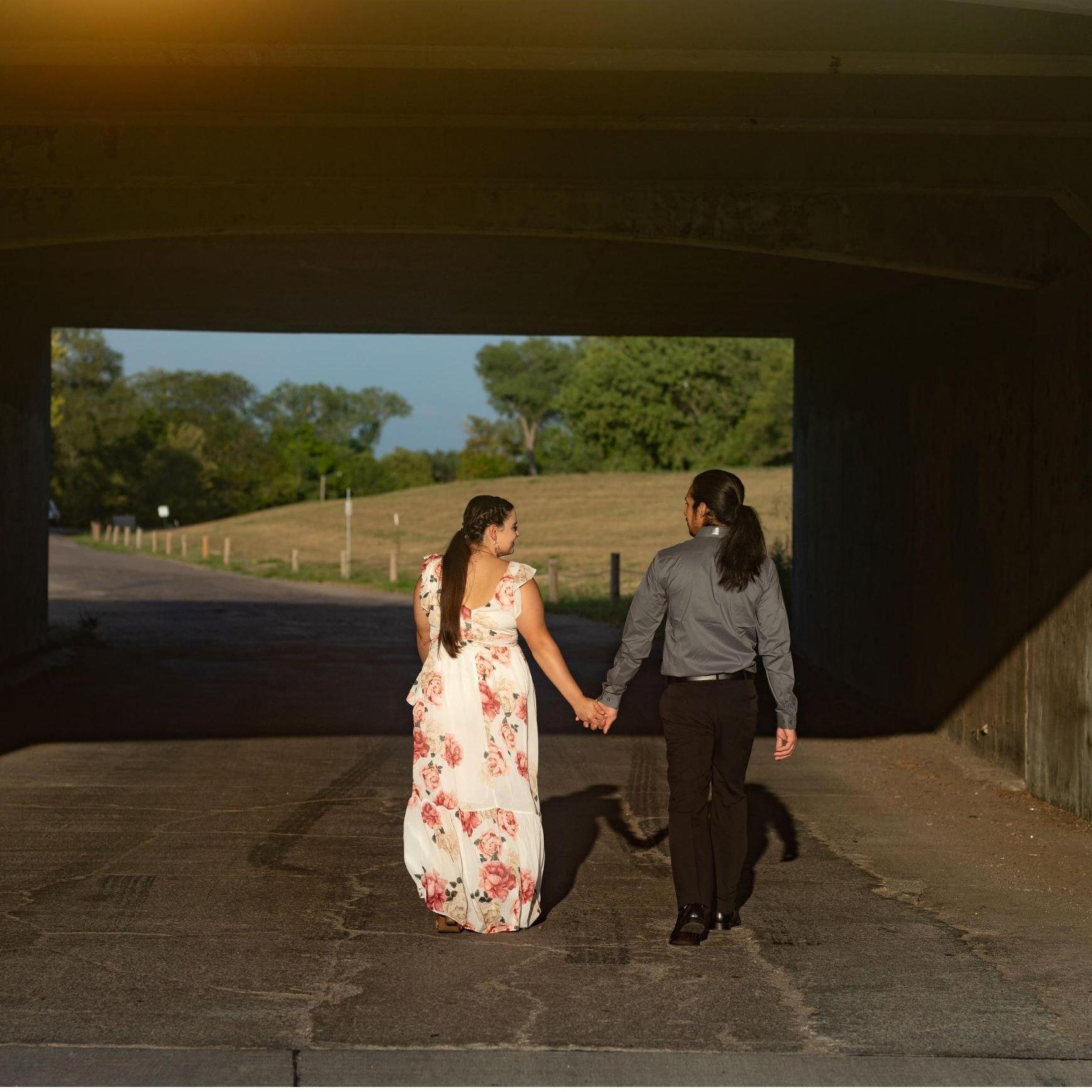 (Engagement Photo) Looking ahead to our future, we may not know where the path may take us, but we want to stay hand in hand!