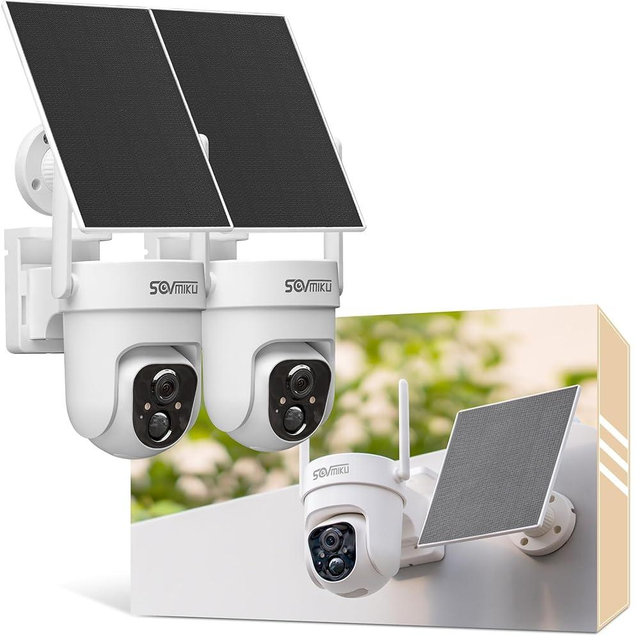 Vicohome 2CQ4 2K AI Solar Security Camera Wireless Outdoor,Battery Powered Cam, Color Night Vision,Two Way Audio, Motion Detection, Easy to Setup,Audible Flashlight Siren 180 Days Exchange Policy