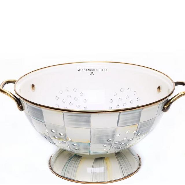 MacKenzie-Childs Check Enamel Colander