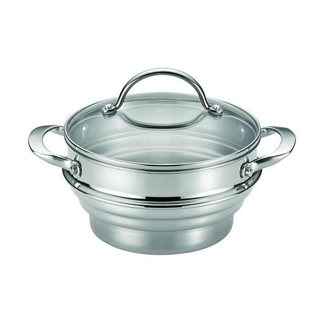Anolon Classic Stainless Steel Steamer Insert with Lid, Silver