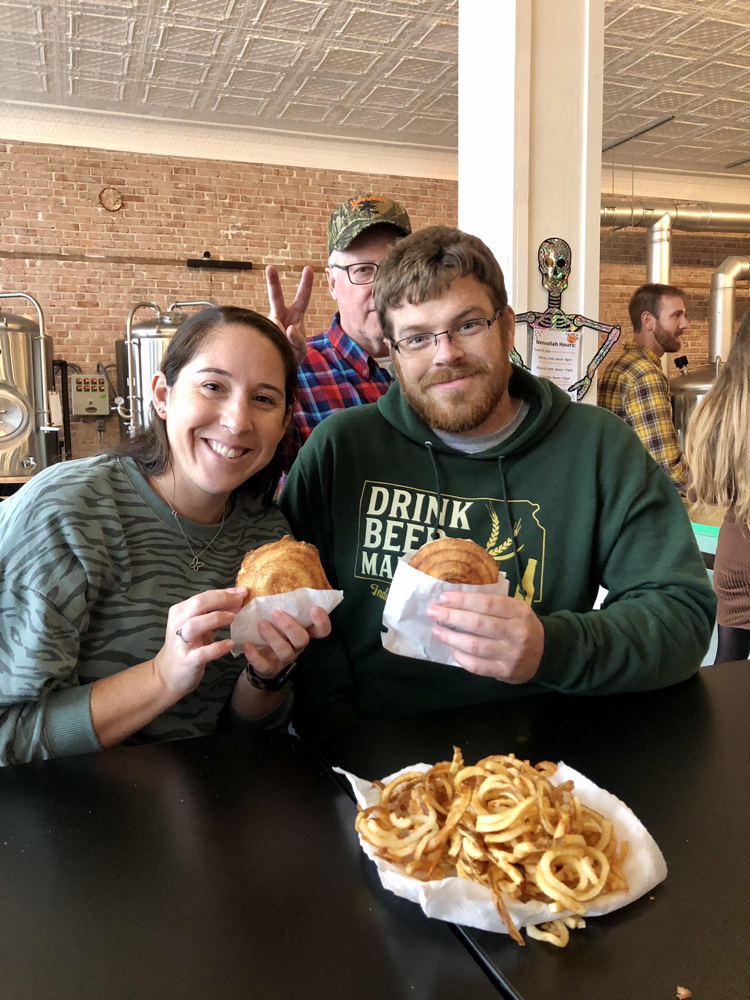 Dalton's first ever Jaffle.... yummy.