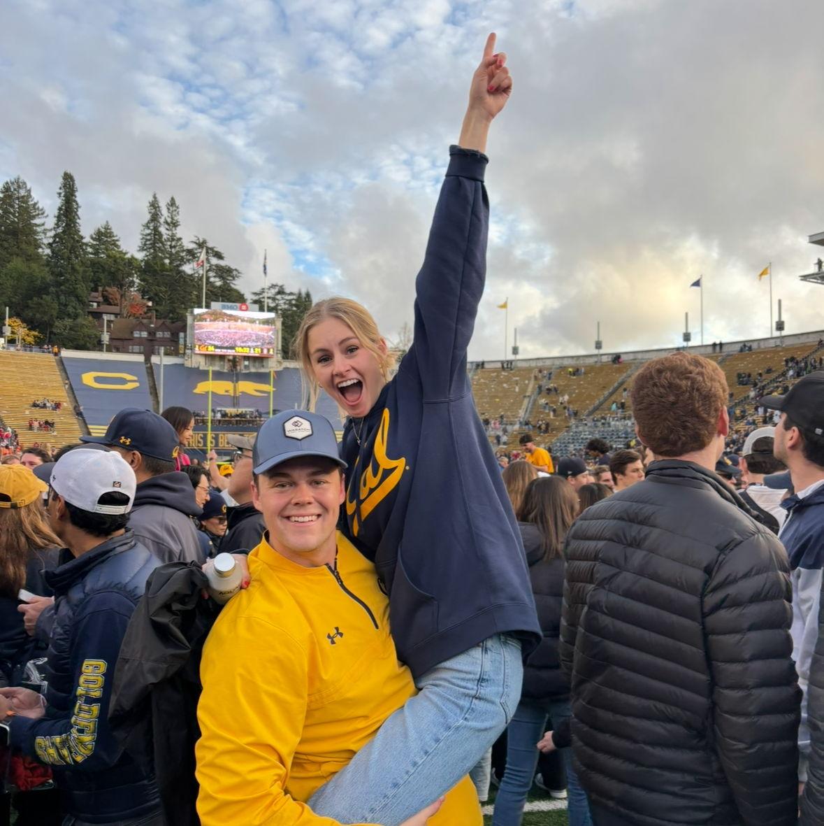 Katie's first Big Game, and Cal won! GO BEARS!