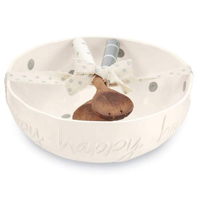 Mud Pie Happy Serving Bowl Set of 2