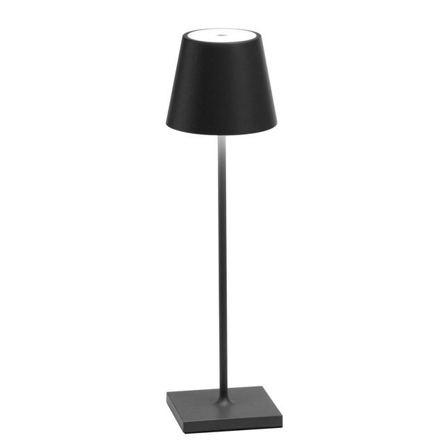 Zafferano Poldina Pro Cordless Rechargeable Touch Lamp, Dark Grey