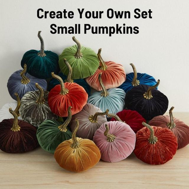 Small Velvet Pumpkins Create Your Own Set of 4