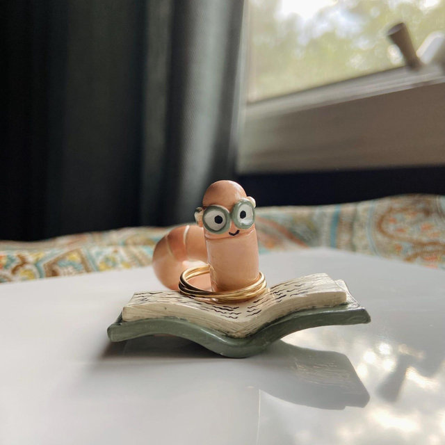 Little Bookworm Ring Holder