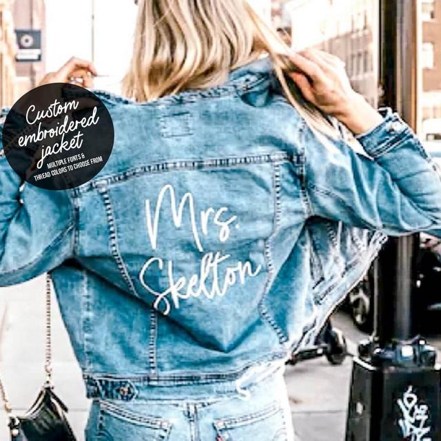 Engagement Gifts, Embroidered Jean Jacket,...