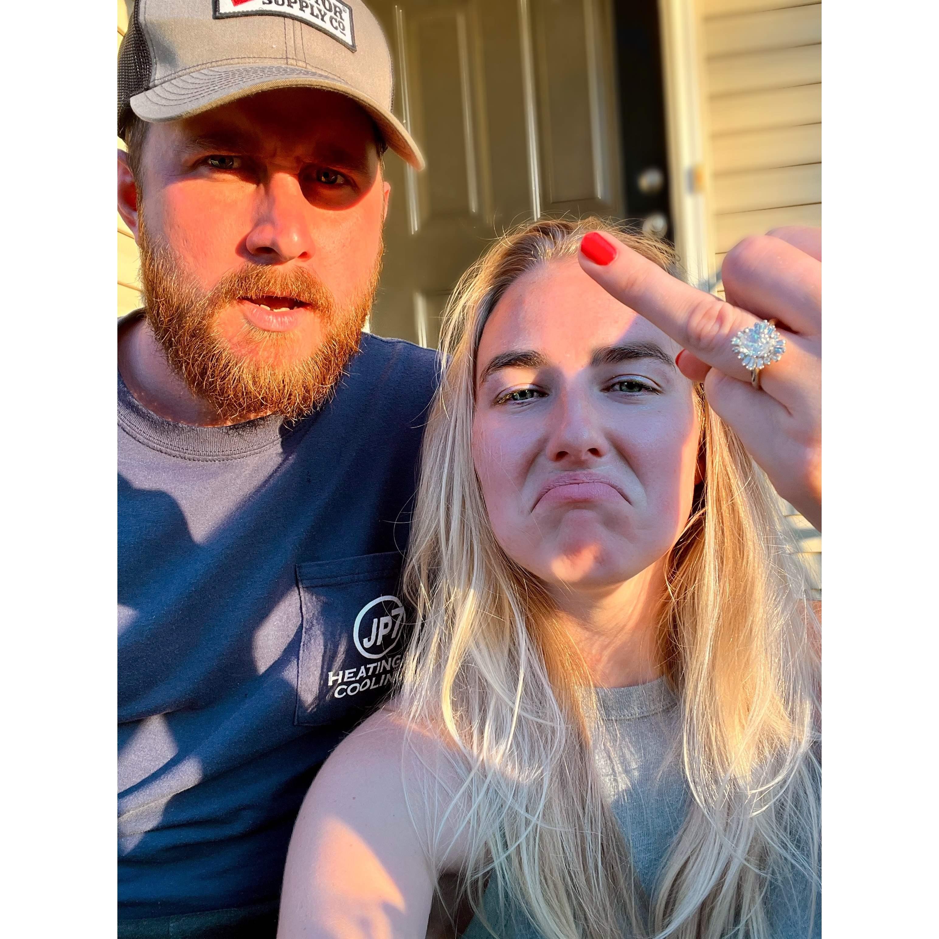 Engagement announcement, but make it a personality pic