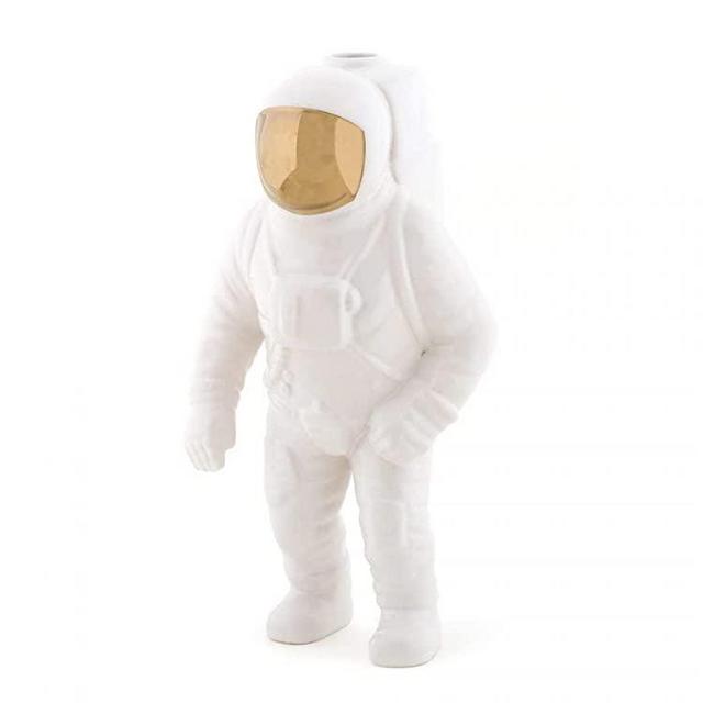 Seletti Diesel Living vase, Astronaut Design, Porcelain, 30 cm Tall, 15 cm x 11 cm