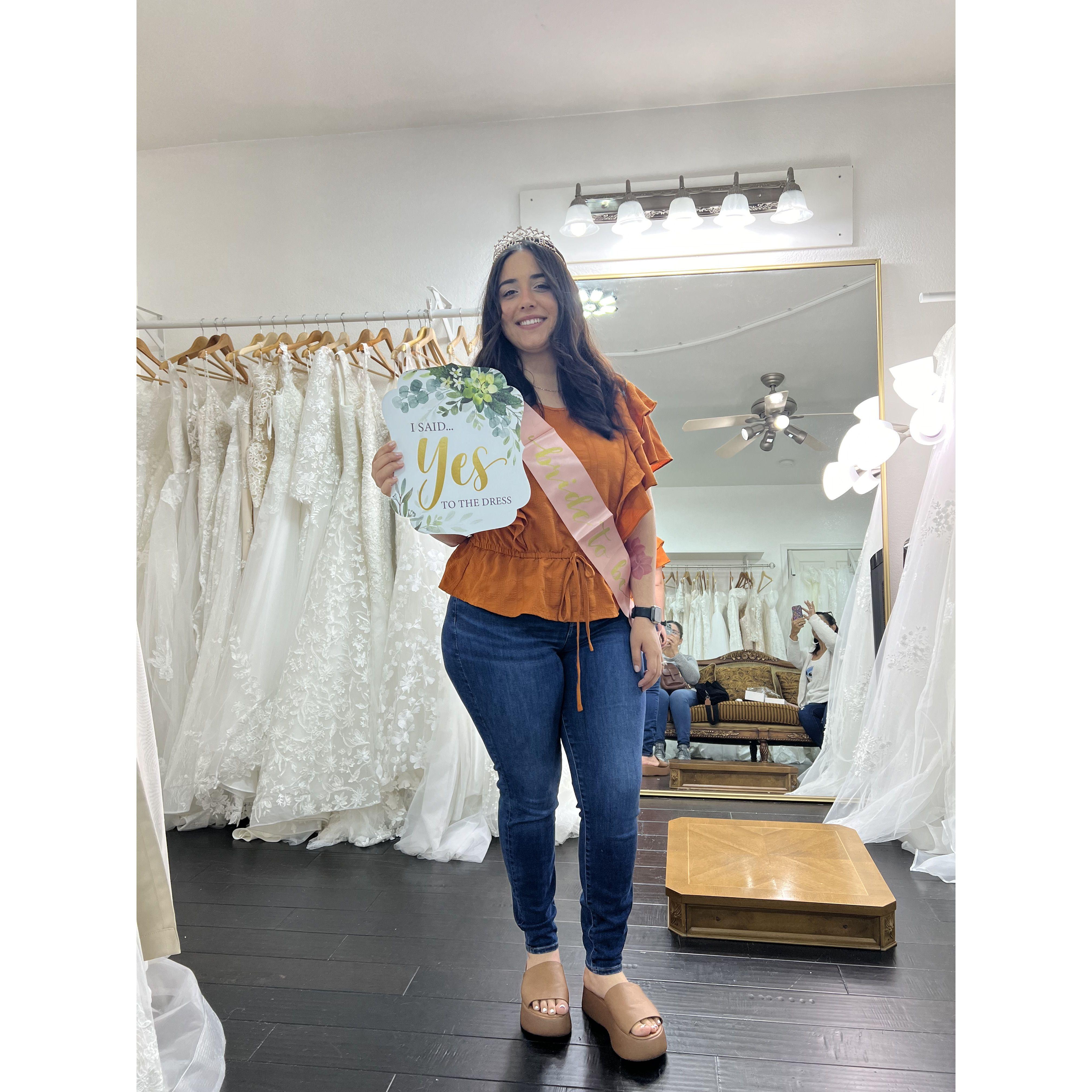 She said YES! to the dress