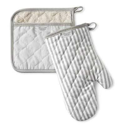 Williams Sonoma Bay Stripe Oven Mitt & Potholder Set