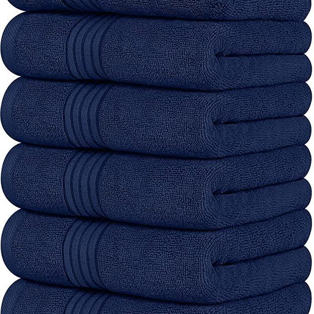 Utopia Towels 6 Piece Luxury Hand Towels Set, (16 x 28 inches) 100% Ring Spun Cotton, Lightweight and Highly Absorbent 600GSM Towels for Bathroom, Travel, Camp, Hotel, and Spa (Navy)