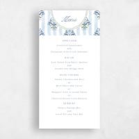 Blue Wedding Menu - Clematide