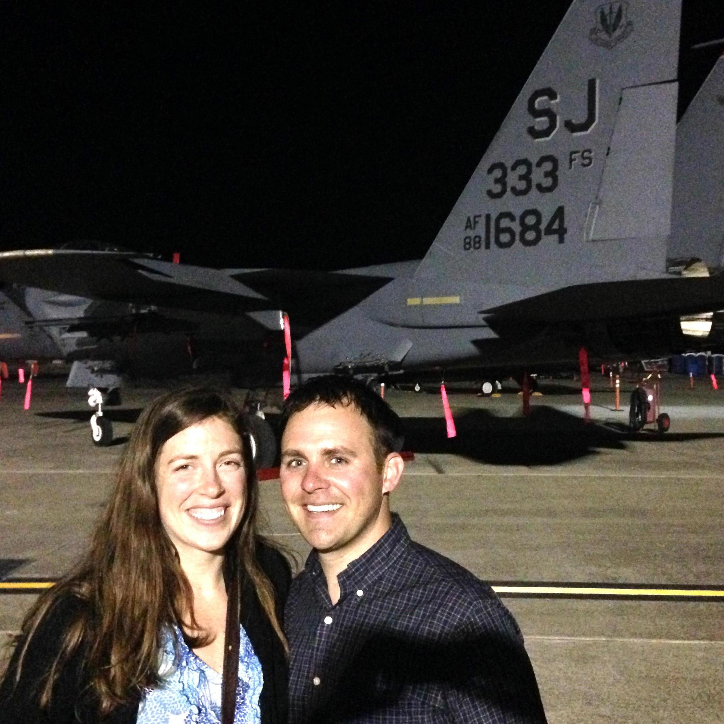 A tarmac at an airforce base is Nick's Christmas time.